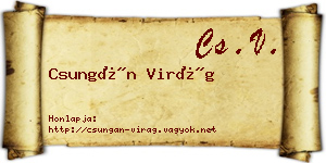 Csungán Virág névjegykártya